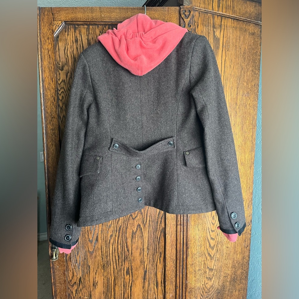 Super Dry wool blend coat and hoodie small - Picture 5 of 10